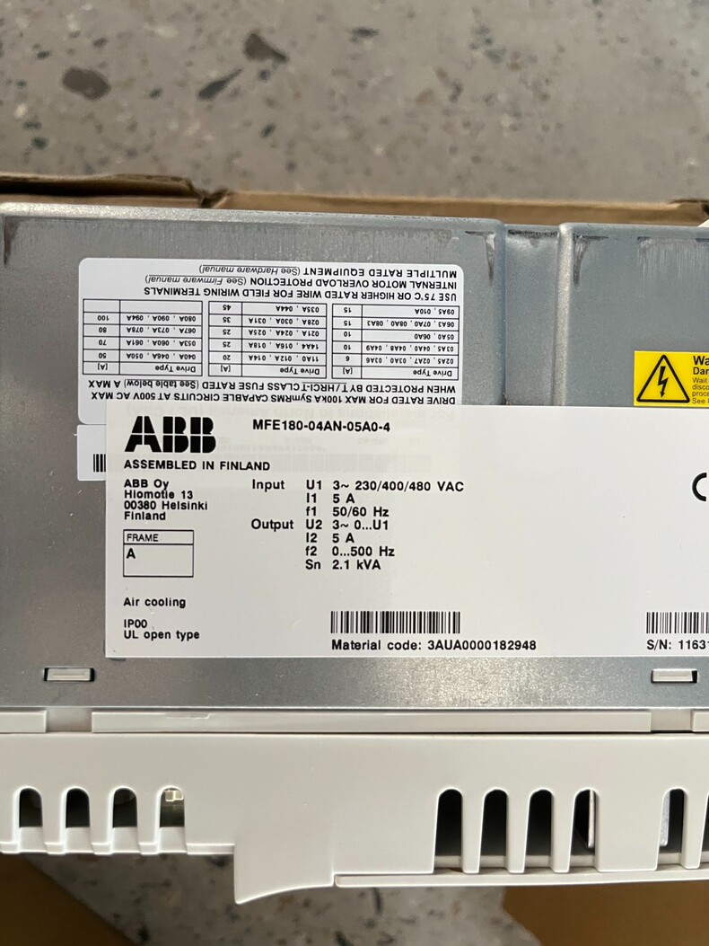 ABB frequency converter control unit MFE180-04AN-05A0-4